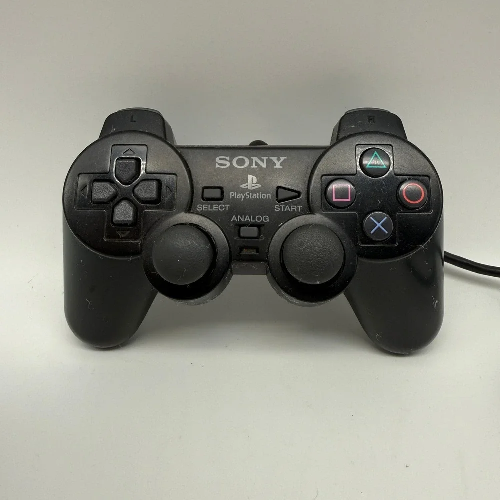 Sony DualShock 2 Controller PS2 Black SCPH-10010 Analog Wired OEM